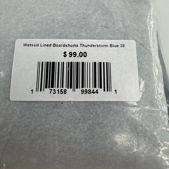 Driftline Men's Blue Wetsuit Lined Boardshorts Thunderstorm Size 38 - Picture 3 of 11